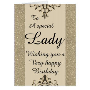 To a special lady big birthday card