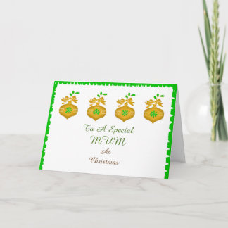 To A Special Mom At Christmas Greeting Card
