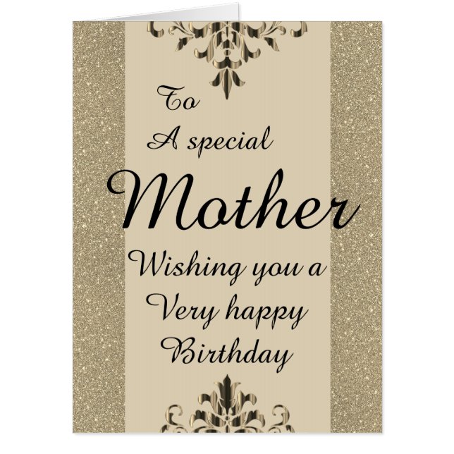 To a special mother big birthday card (Front)