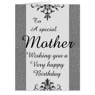 To a special mother big birthday card