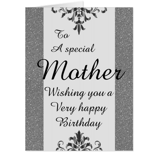 To a special mother big birthday card (Front)