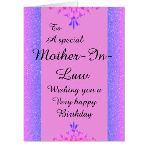To a special mother-in-law big birthday card