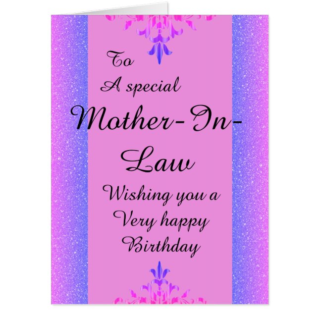 To a special mother-in-law big birthday card (Front)