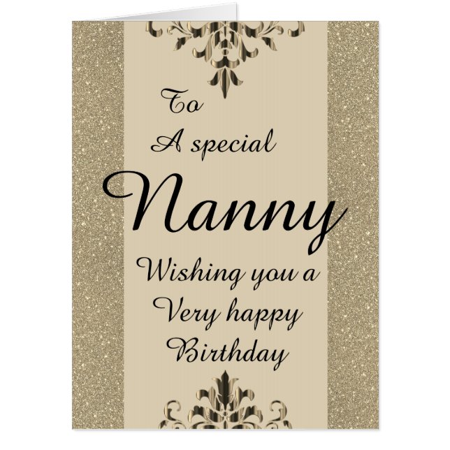 To a special nanny big birthday card (Front)