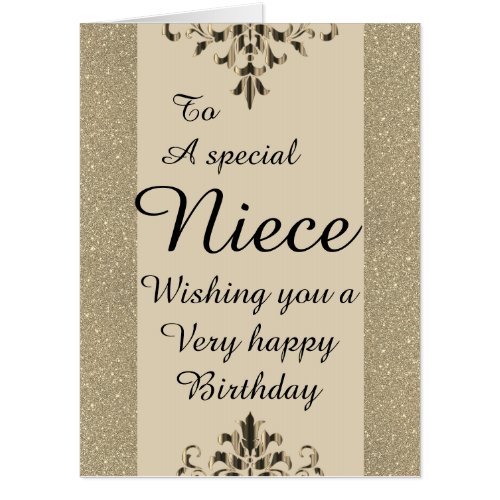 To a special niece big birthday card
