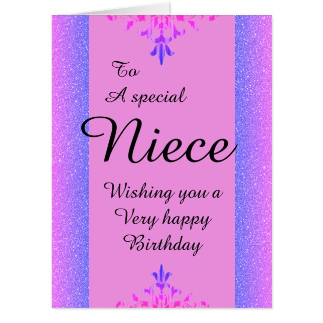 To a special niece big birthday card (Front)