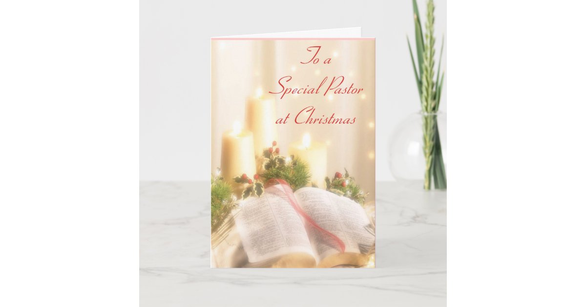 To A Special Pastor at Christmas Holiday Card | Zazzle