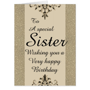 To a special sister big birthday card