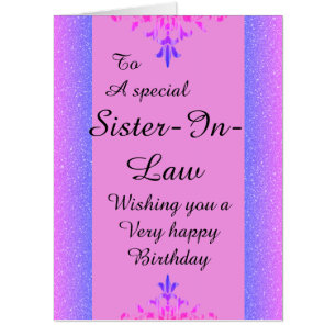To a special sister-in-law big birthday card