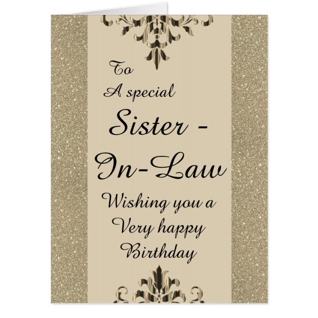 To a special sister-in-law big birthday card (Front)