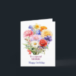 To a Special Sister Pink Yellow Roses Birthday Holiday Card<br><div class="desc">For a Special Sister Pink Yellow Roses Birthday</div>
