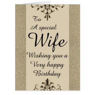 To a special wife big birthday card