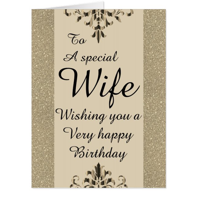 To a special wife big birthday card (Front)