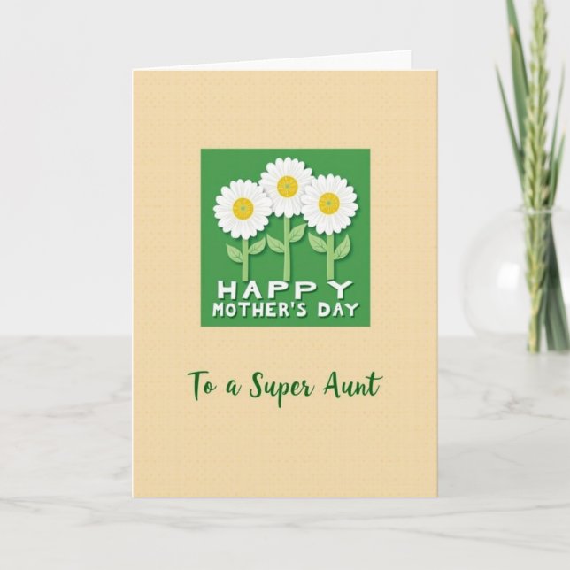 To A Super Aunt Day Design Card (Front)