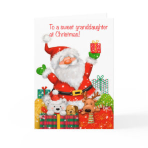 To a Sweet Granddaughter at Christmas Card