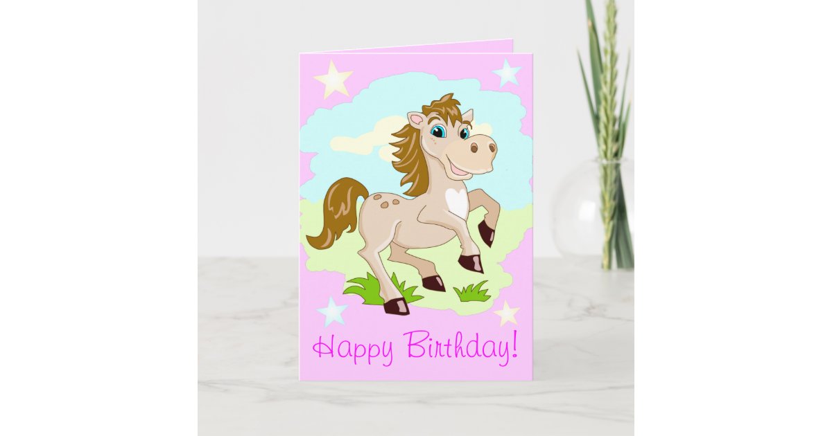 To a Very Special Girl Happy Horse Stars Card Zazzle