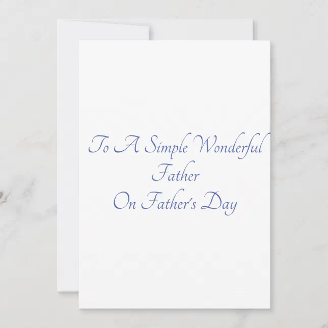 To A Wonderful Father On Father's Day Note Card | Zazzle