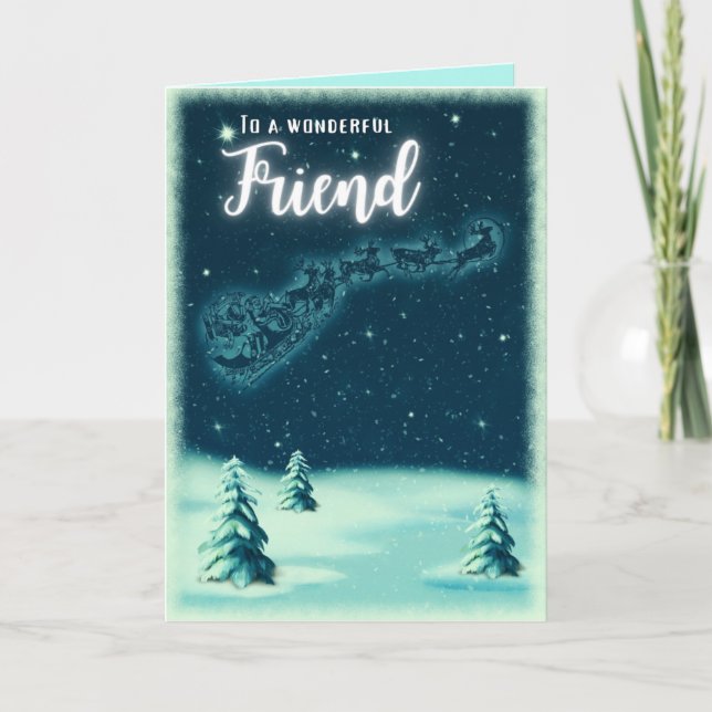 To A Wonderful Friend Christmas Card (Front)