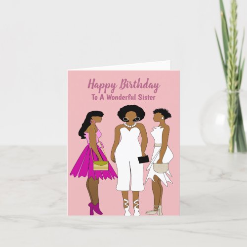 To A Wonderful Sister Birthday Card