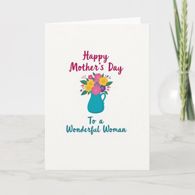To A Wonderful Woman Card (Front)