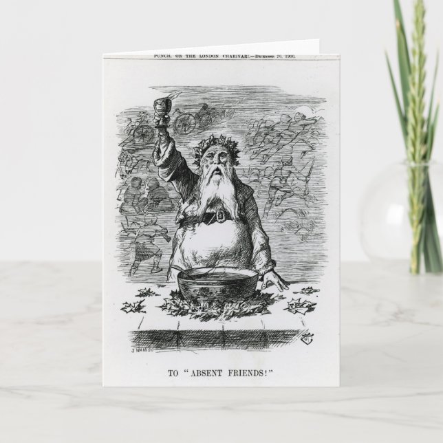 To Absent Friends! Holiday Card (Front)