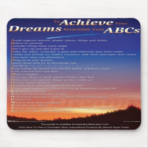 To Achieve Your Dreamsshooting star mousepad