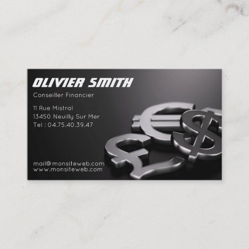 To advise Financial Business Card