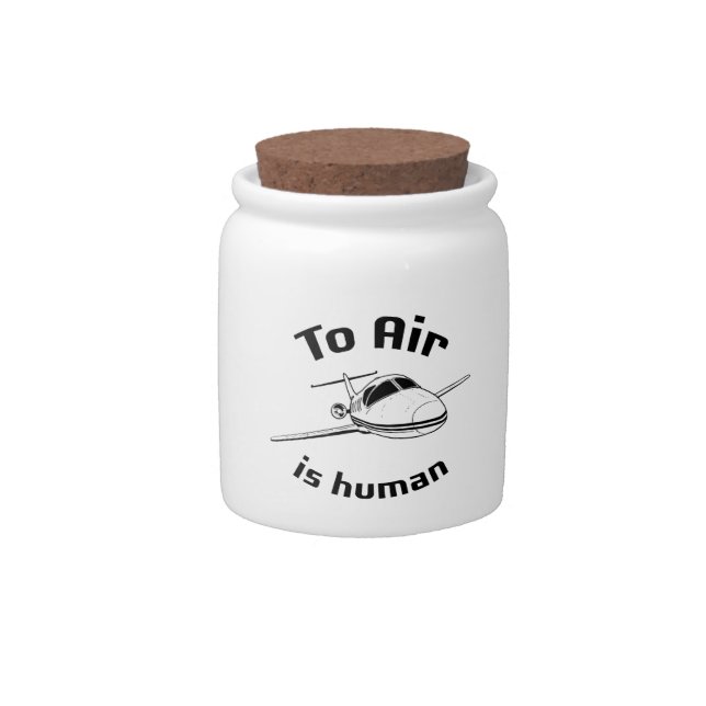 To Air is Human Candy Jar (Front)