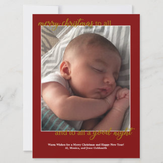 To All a Good Night Holiday Card, Vertical Card
