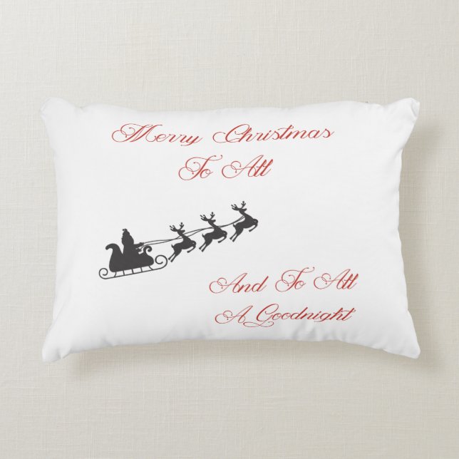To All A Goodnight Accent Pillow (Front)
