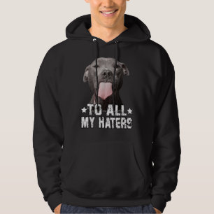 To All My Haters Funny Pitbull Dog Lover Hoodie