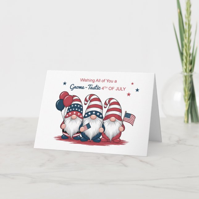 To All of You Fourth of July Cute Gnomes Card (Front)