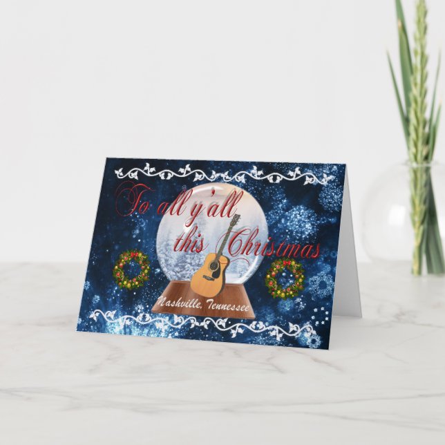 To All Y'all This Christmas Nashville Card - BLU (Front)