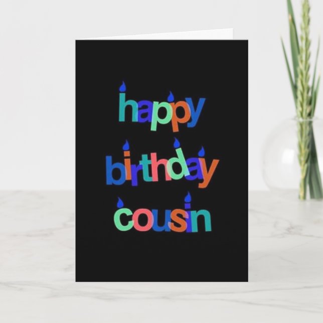 TO AN "AMAZING COUSIN" ON YOUR BIRTHDAY CARD (Front)