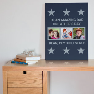 To an Amazing Dad Custom Photos & Text Acrylic Print
