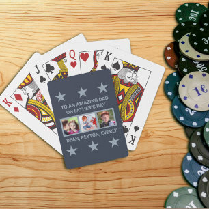To an Amazing Dad Custom Photos & Text Poker Cards