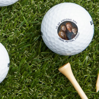To an Amazing Dad on Father’s Day Custom Photo Golf Balls