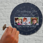 To an Amazing Dad on Father’s Day Photo Dart Board<br><div class="desc">Honor the man who's been there for every milestone, every laugh, and every hug. Our "To an Amazing Dad" dart board lets you turn your most precious memories into a gift he'll treasure forever. Upload three meaningful photos — whether it's of his child/children, favorite family moments, or heartfelt memories —...</div>