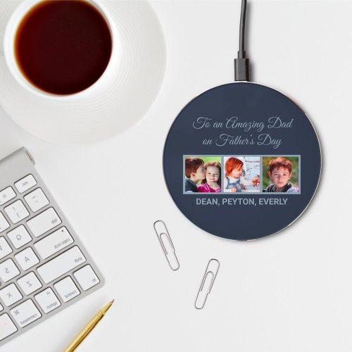 To an Amazing Dad on Fatherâs Day Photo Wireless Charger