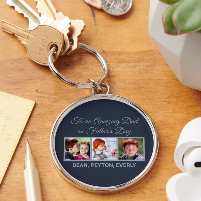 To an Amazing Dad on Father’s Day Photos Keychain (Creator Uploaded)