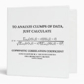 To Analyze Clumps Data Cophenetic Correlation 3 Ring Binder (Front/Inside)
