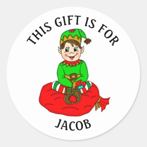 To and From Christmas Elf Gift Tag