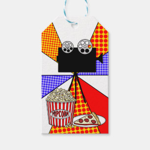 To and From Gift Tag Retro Movie Night Birthday