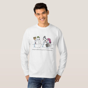 To Antarctica men white long sleeve T-shirt