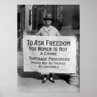 To Ask Freedom For Women Is Not A Crime Poster