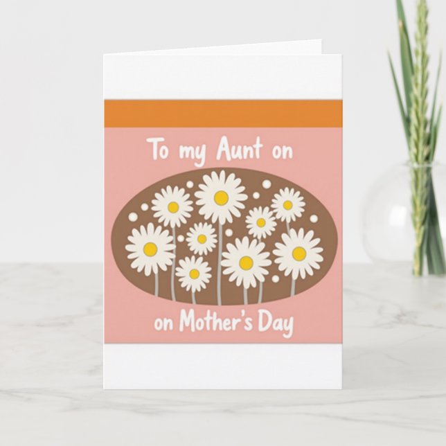 To Aunt Floral Mothers Day Card (Front)