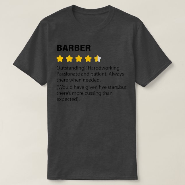 to BARBER funny definition T-Shirt (Design Front)