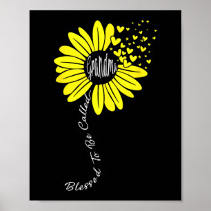 To Be Called Grandma Mothers Day Sunflower Family  Poster