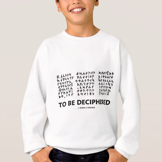 To Be Deciphered (Jules Verne Runic Cryptogram) Sweatshirt
