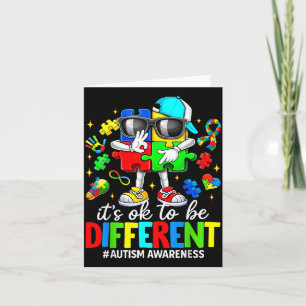 To be different six seven 6 7 autism awareness kid card